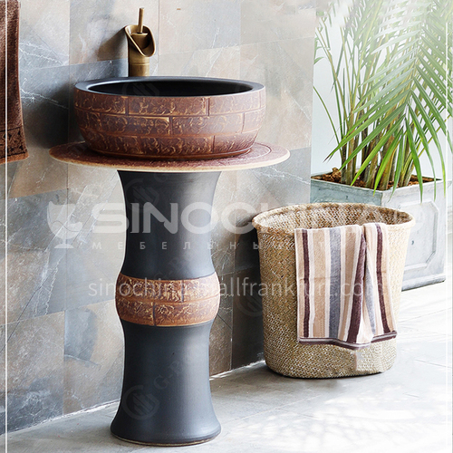  floor mounted wash basin with pedestal